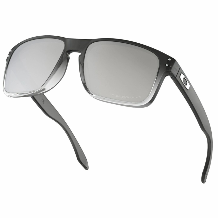 * Oakley Men'S Holbrook Sunglasses With Chrome Lense Grey Ink Fade Polarized Sunglasses