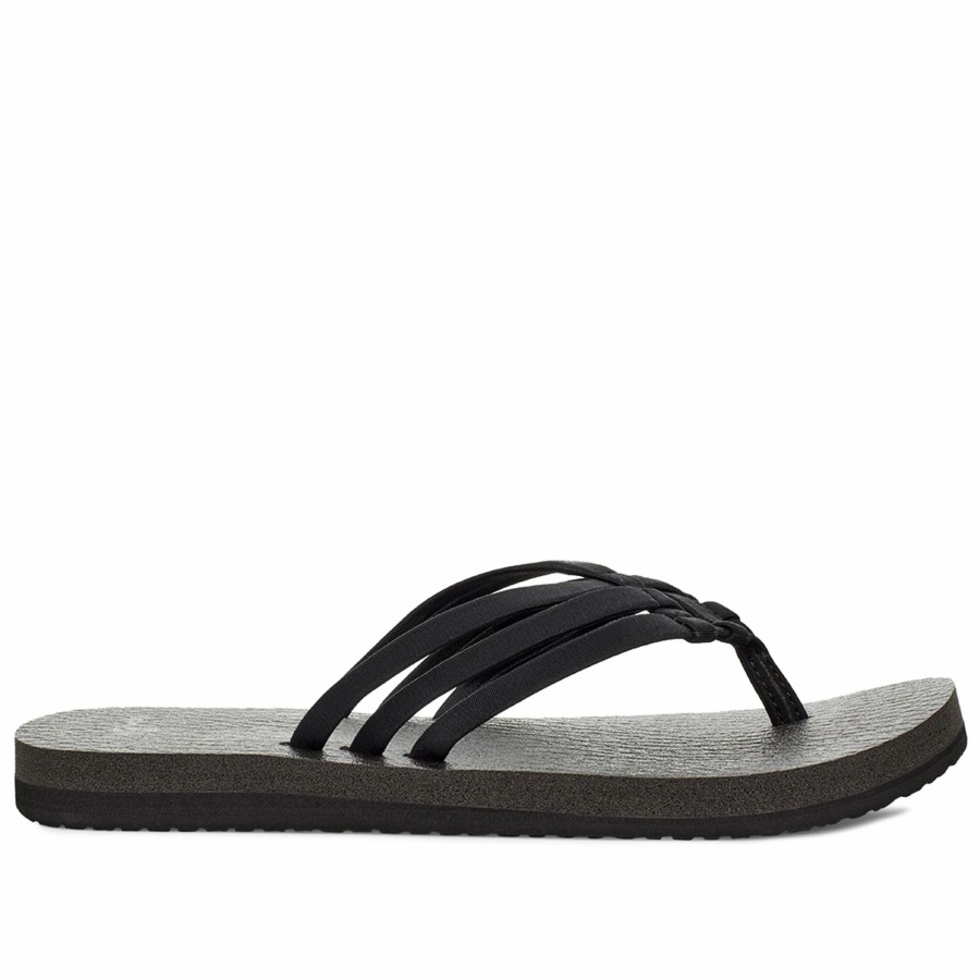 * Sanuk Womens Yoga Sandy Casual Sandals Black Women'S Sandals