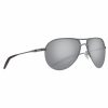 * Costa Del Mar Helo Polarized Sunglasses Matte Silver/Gray Silver Mirror Polarized Sunglasses