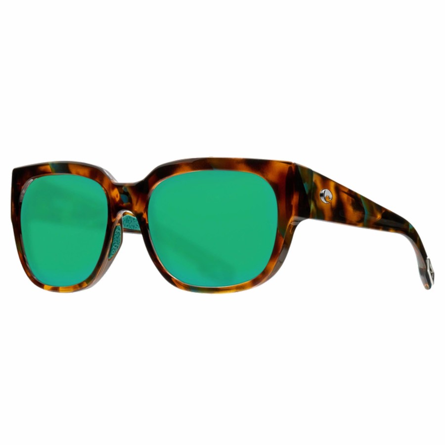 * Costa Del Mar Women'S Waterwoman Polarized Sunglasses Palm Tortoise/Green Mirror Polarized Sunglasses