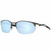 * Oakley Wire Tap 2.0 Sunglasses Satin Lead/Prizm Deep Water Polarized Sport Sunglasses