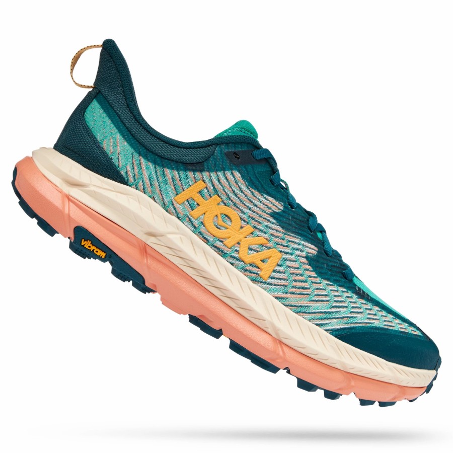 * Hoka One One Womens Mafate Speed 4 Running Shoes Deep Teal/Water Garden Trail Running Shoes