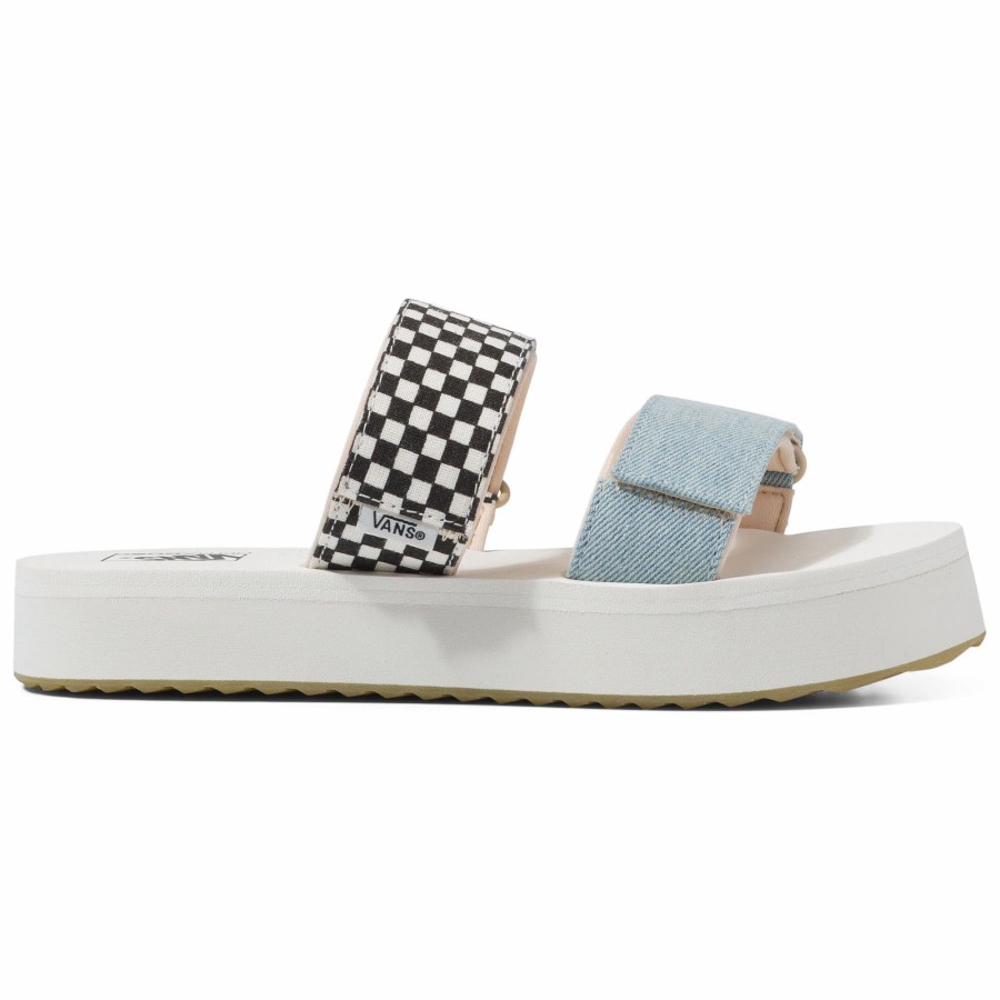 * Vans Womens Cayucas Slide Mega Platform Casual Sandals Multi/Marshmallow Women'S Sandals