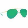 * Costa Del Mar Piper Polarized Sunglasses Shiny Gold/Green Mirror Polarized Sunglasses