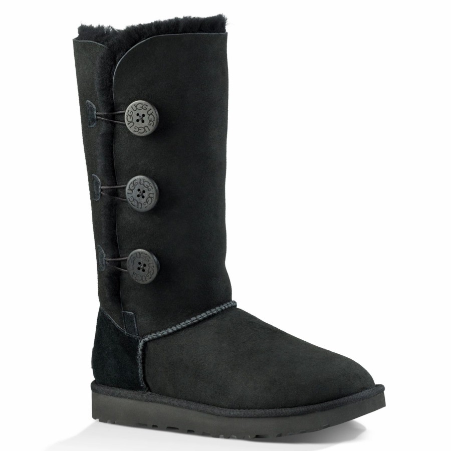 * Ugg Women'S Bailey Button Triplet Ii Snow Boots Black Winter Boots