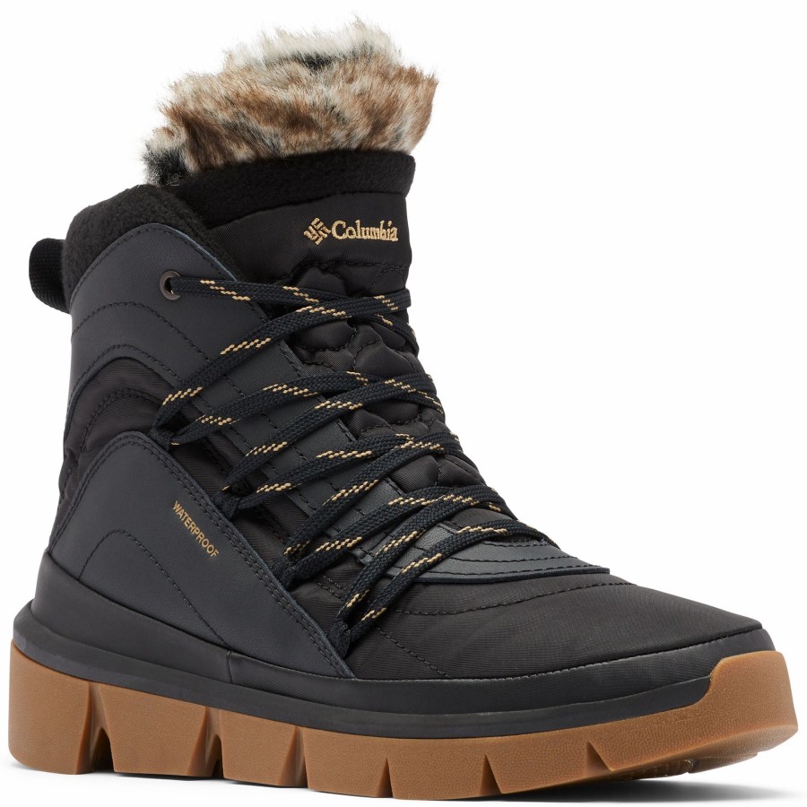 * Columbia Womens Keetley Omni-Heat Ii Infinity Shorty Boots Black/Tan Winter Boots