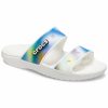 * Crocs Womens Classic Crocs Solarized Solarized Sandals White/Multi Women'S Sandals